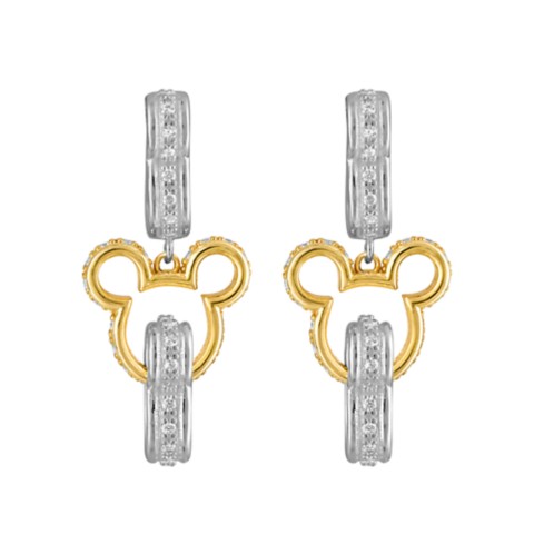 Rebecca Hook Mickey Mouse Icon Drop Earrings by