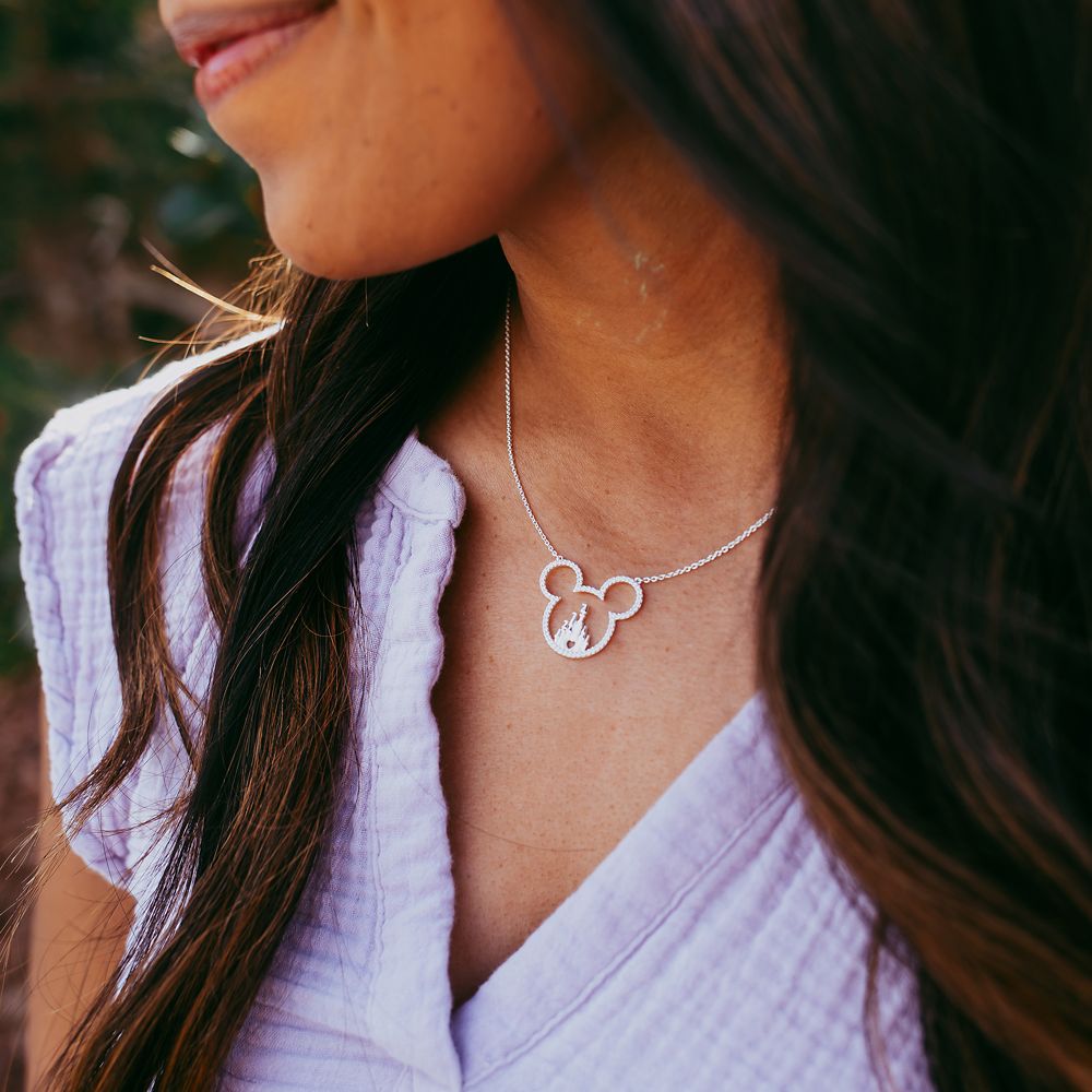 Mickey Mouse Icon Fantasyland Castle Necklace by Rebecca Hook