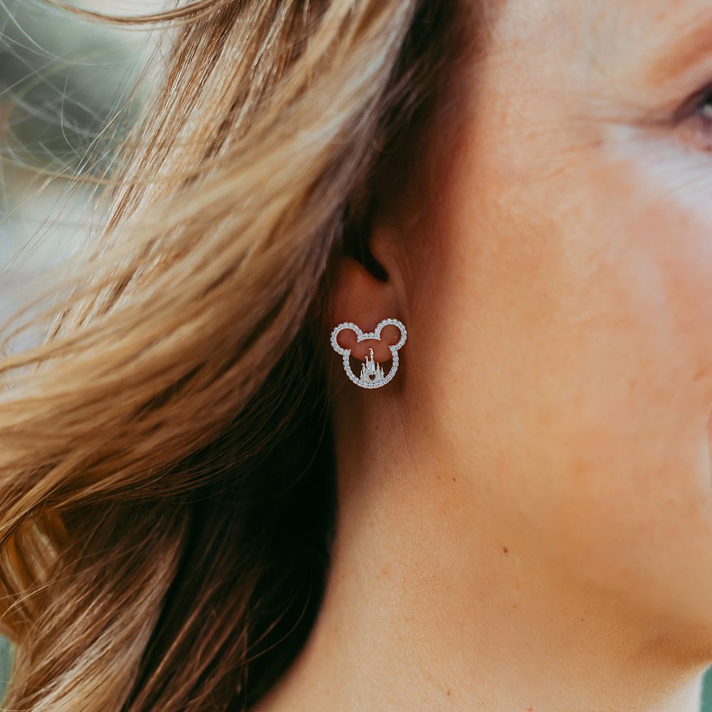 Mickey Mouse Icon Fantasyland Castle Earrings by Rebecca Hook