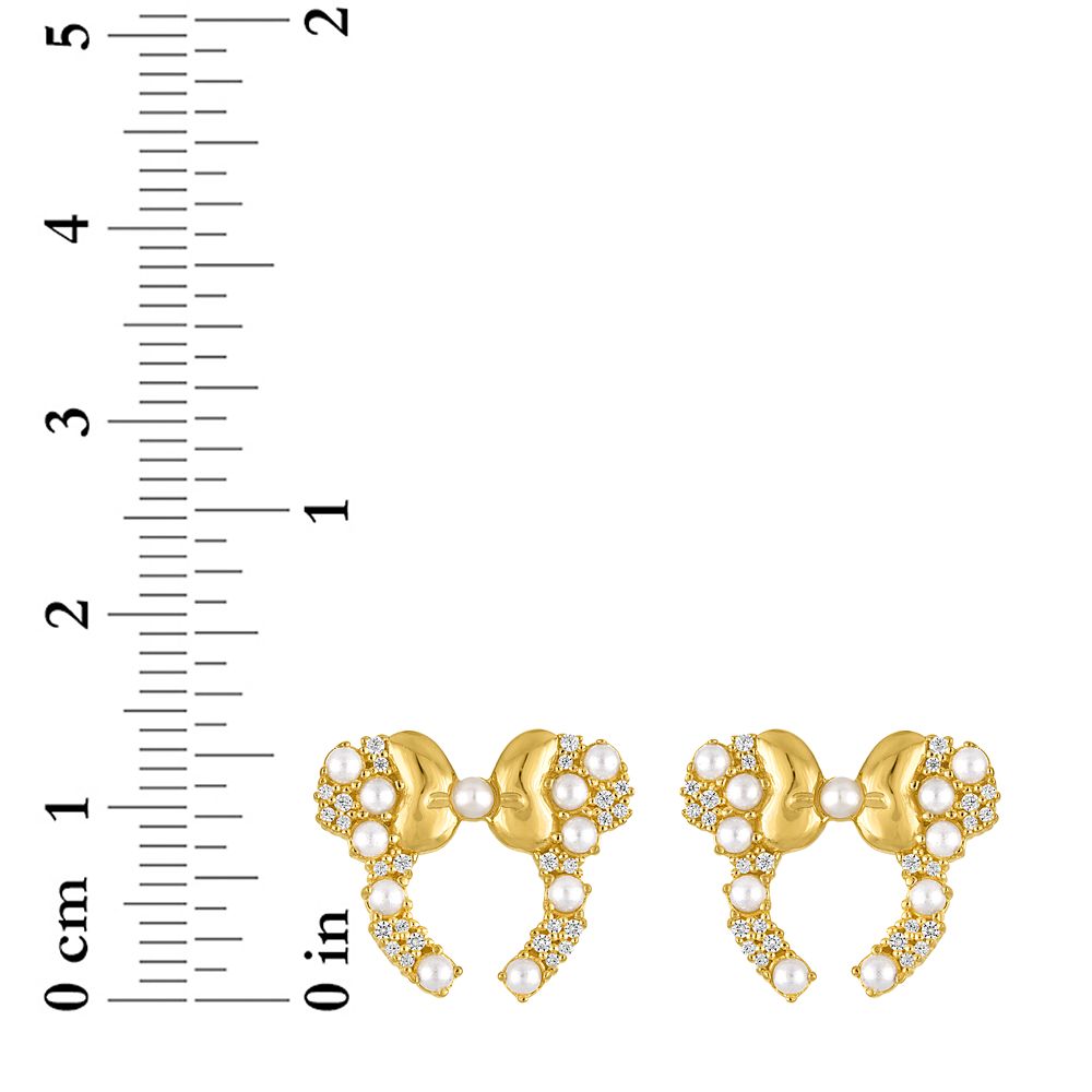 Minnie Mouse Swarovski Pearls Ear Headband Earrings by Rebecca Hook