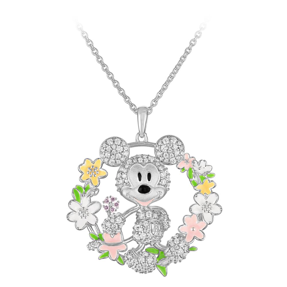 Mickey Mouse and Flowers Necklace by Rebecca Hook Official shopDisney