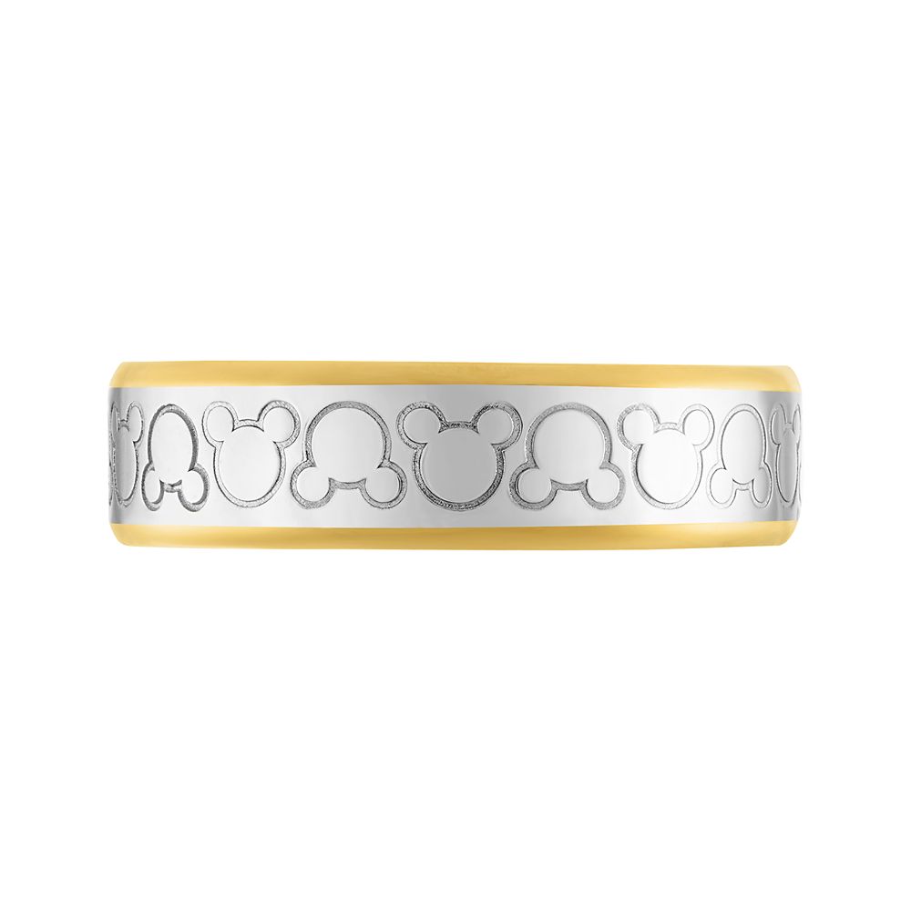 Mickey Mouse Icon Two-Tone Band Ring by Rebecca Hook Official shopDisney