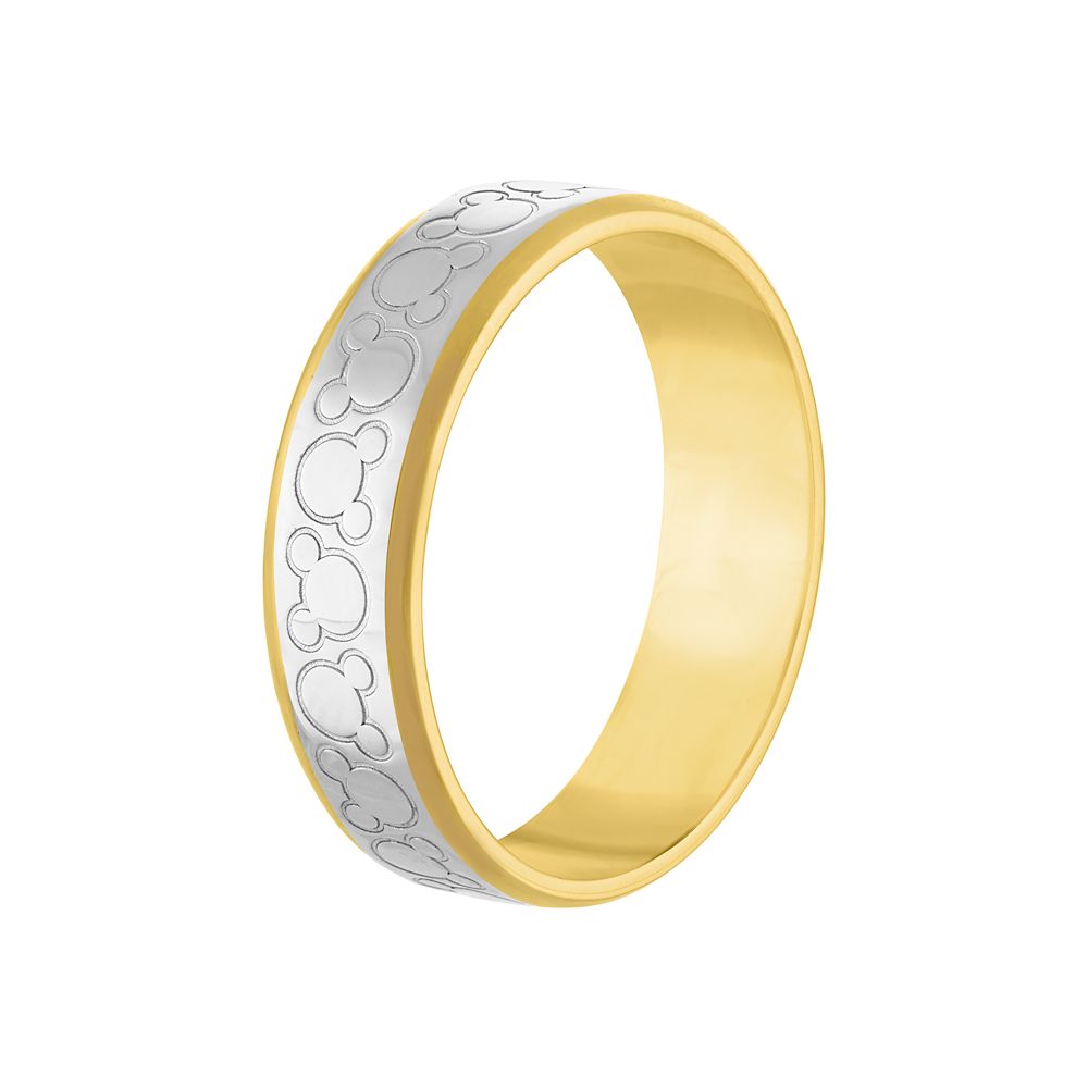 Mickey Mouse Icon Two-Tone Band Ring by Rebecca Hook
