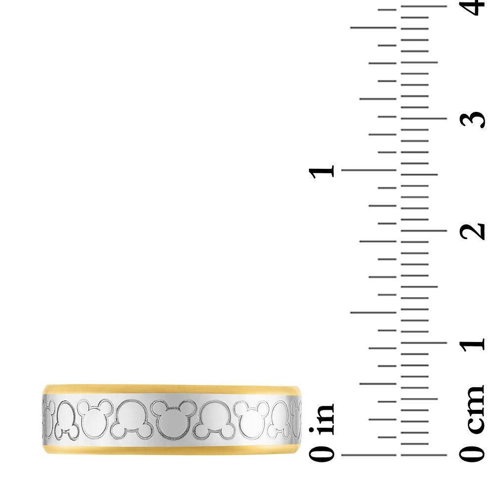Mickey Mouse Icon Two-Tone Band Ring by Rebecca Hook