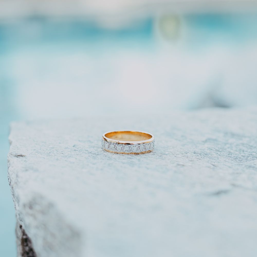 Mickey Mouse Icon Two-Tone Band Ring by Rebecca Hook
