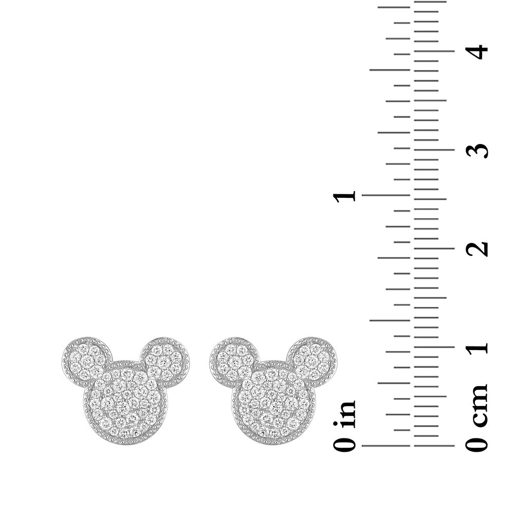 Mickey Mouse Icon Pav&eacute; Diamond Earrings by Rebecca Hook