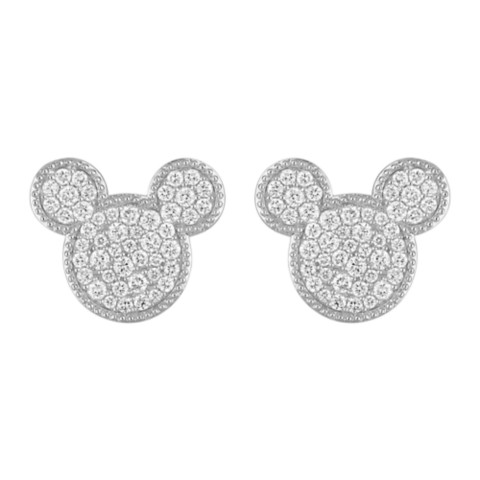 Rebecca Hook Mickey Mouse Icon Pavé Diamond Earrings by