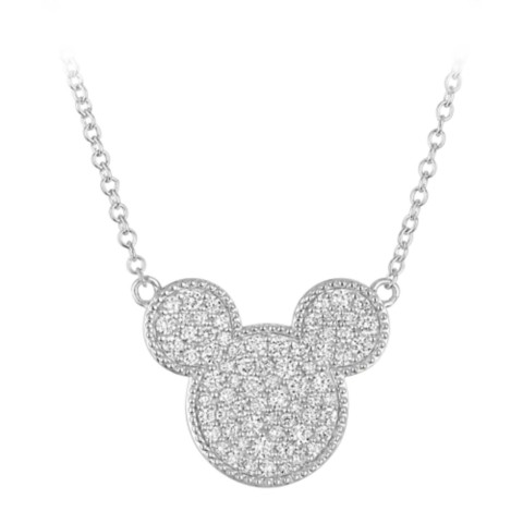Rebecca Hook Mickey Mouse Icon Pavé Diamond Necklace by