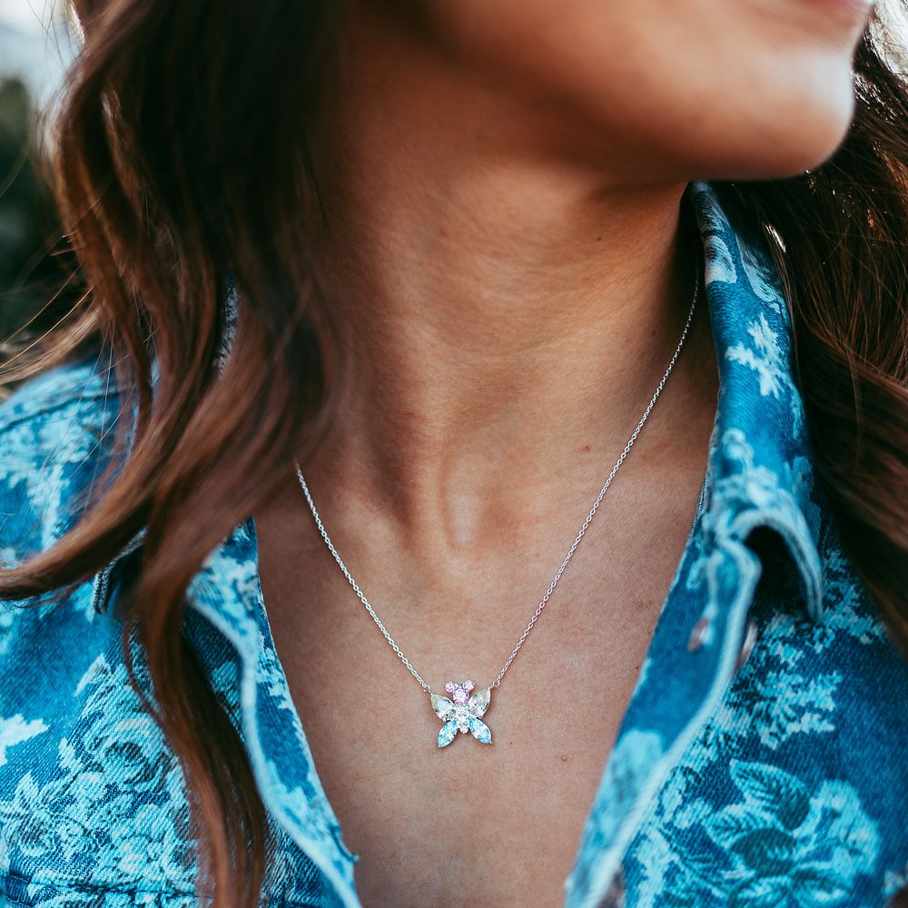 Minnie Mouse Icon Butterfly Necklace by Rebecca Hook