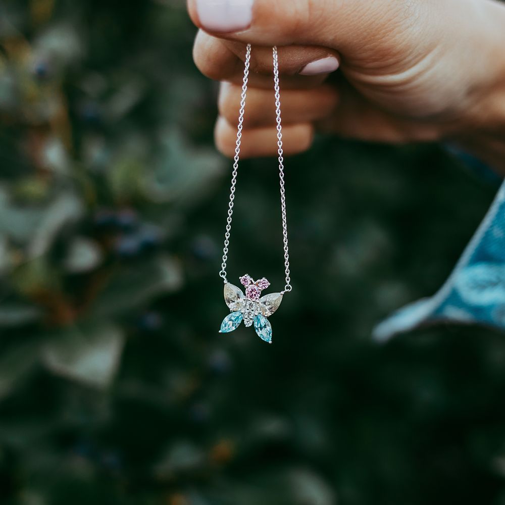 Minnie Mouse Icon Butterfly Necklace by Rebecca Hook