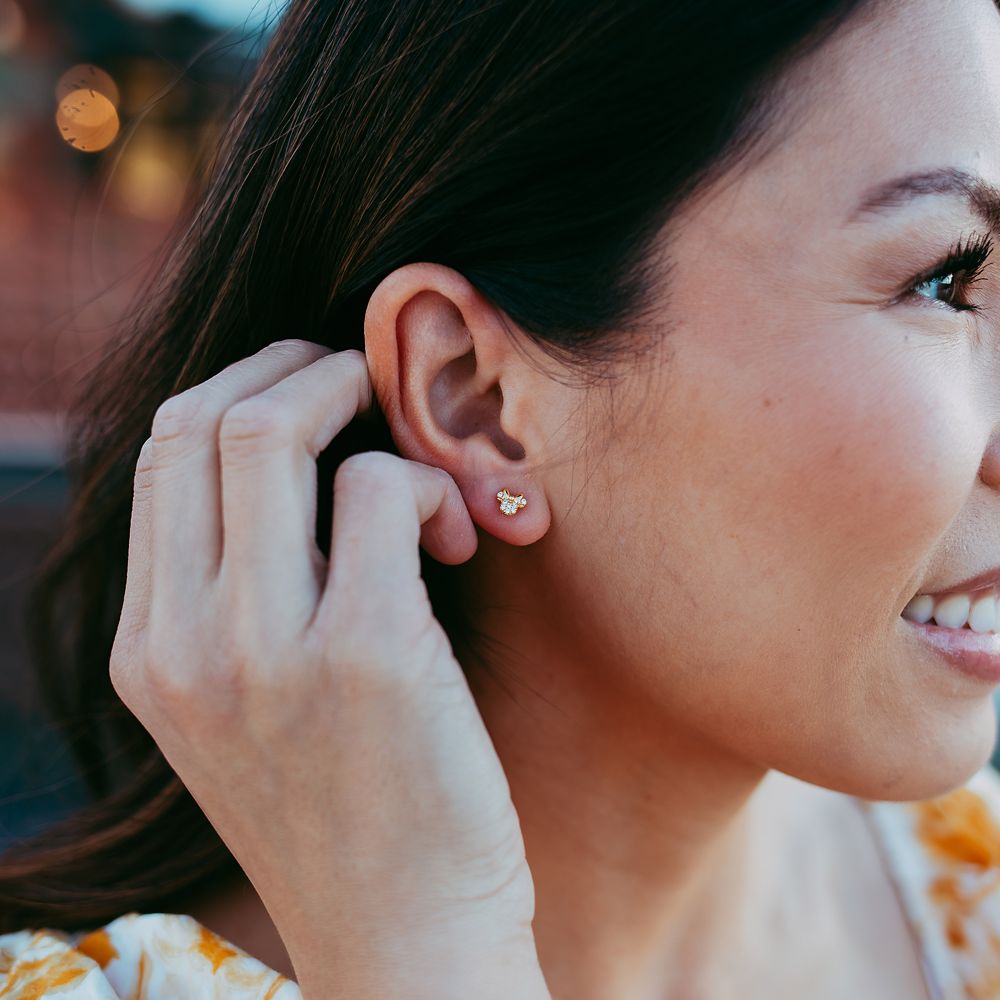 Minnie Mouse Icon Earrings by Rebecca Hook