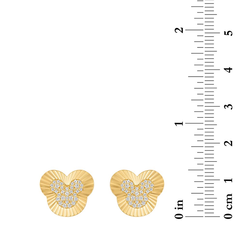 Mickey Mouse Icon Ridged Earrings by Rebecca Hook