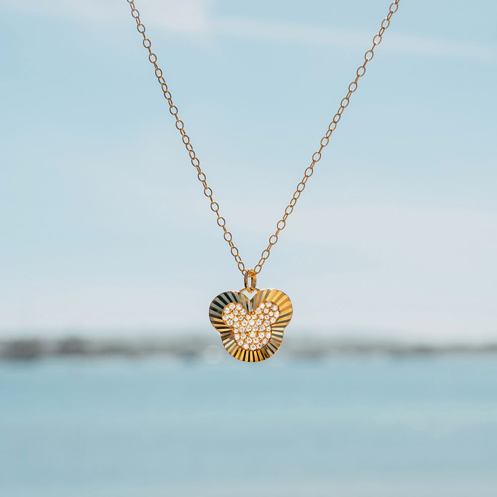 Mickey Mouse Icon Ridged Necklace by Rebecca Hook