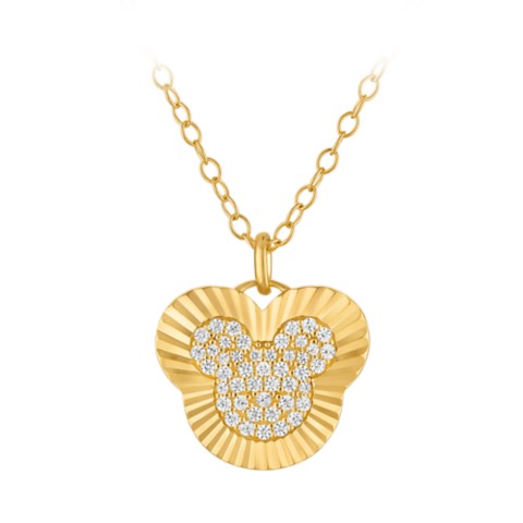 Rebecca Hook Mickey Mouse Icon Ridged Necklace by