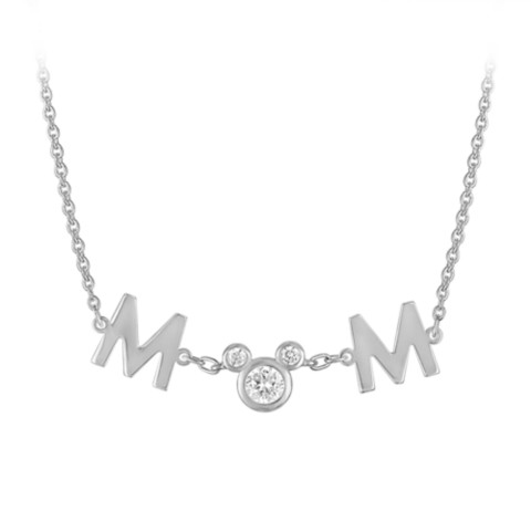 Rebecca Hook Mickey Mouse ''Mom'' Necklace by
