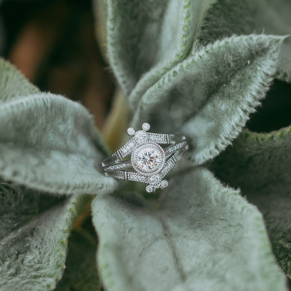 Mickey Mouse Icon Diamond Ring by Rebecca Hook &ndash; White Gold