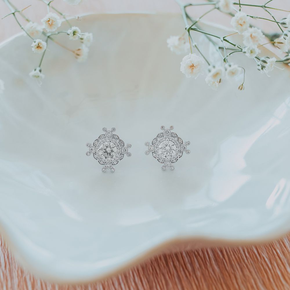 Mickey Mouse Icon Diamond Earrings by Rebecca Hook