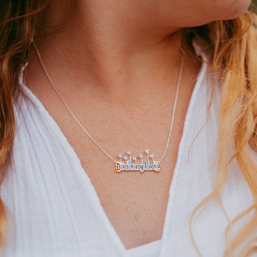 Disneyland Marquee Pendant Necklace by Rebecca Hook