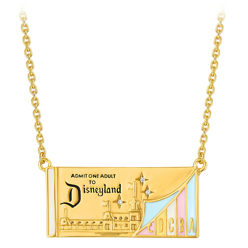 Disneyland Ticket Book Charm Necklace by Rebecca Hook