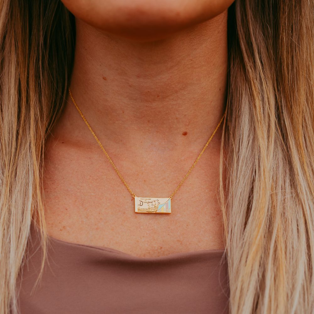 Disneyland Ticket Book Charm Necklace by Rebecca Hook