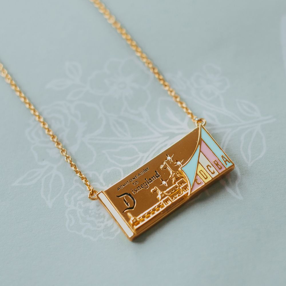 Disneyland Ticket Book Charm Necklace by Rebecca Hook
