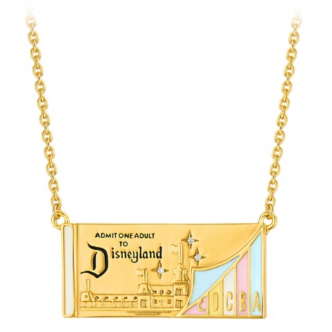 Rebecca Hook Disneyland Ticket Book Charm Necklace by