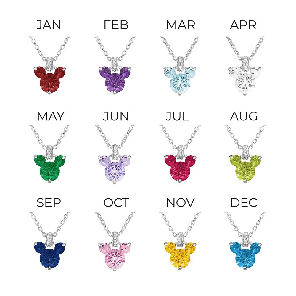 Mickey Mouse Icon Birthstone Necklace by Rebecca Hook