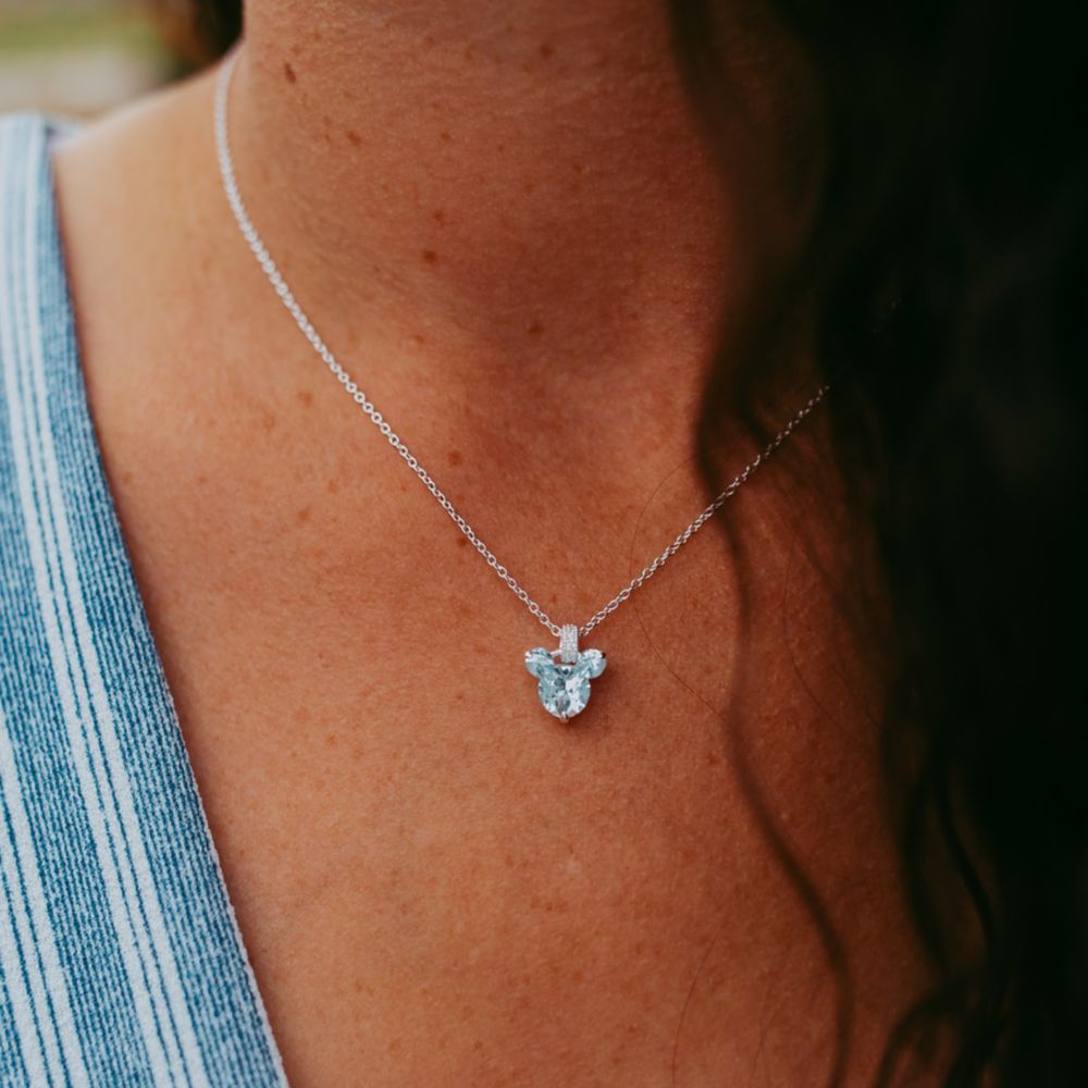 Mickey Mouse Icon Birthstone Necklace by Rebecca Hook