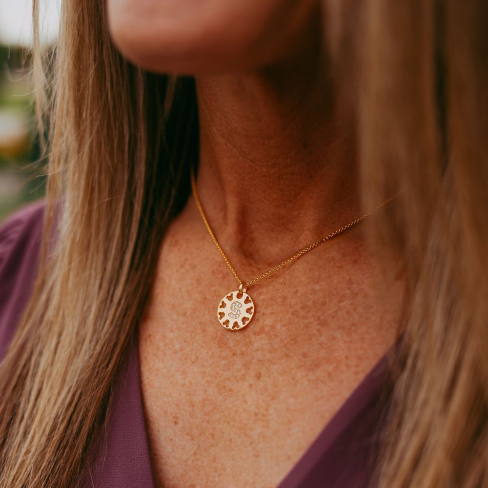 Mickey Mouse Icon Initial Necklace by Rebecca Hook