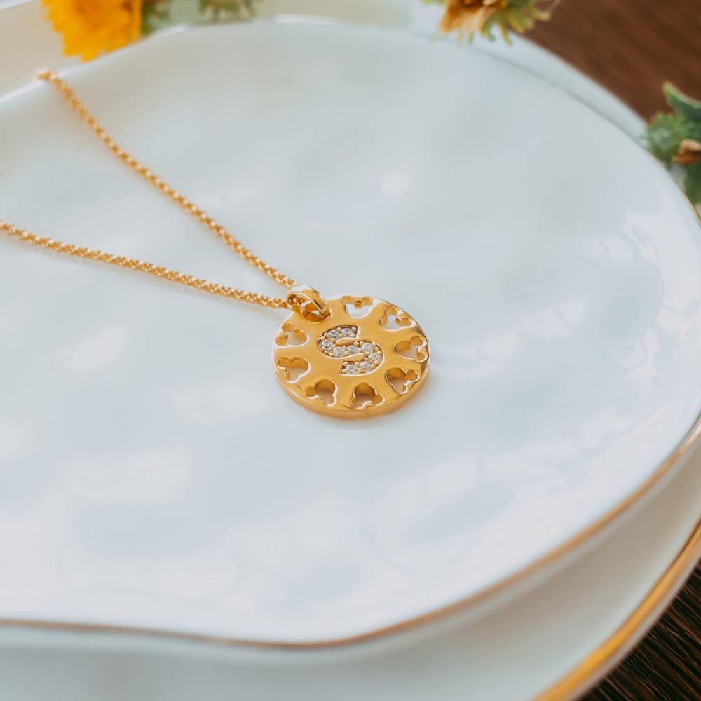 Mickey Mouse Icon Initial Necklace by Rebecca Hook