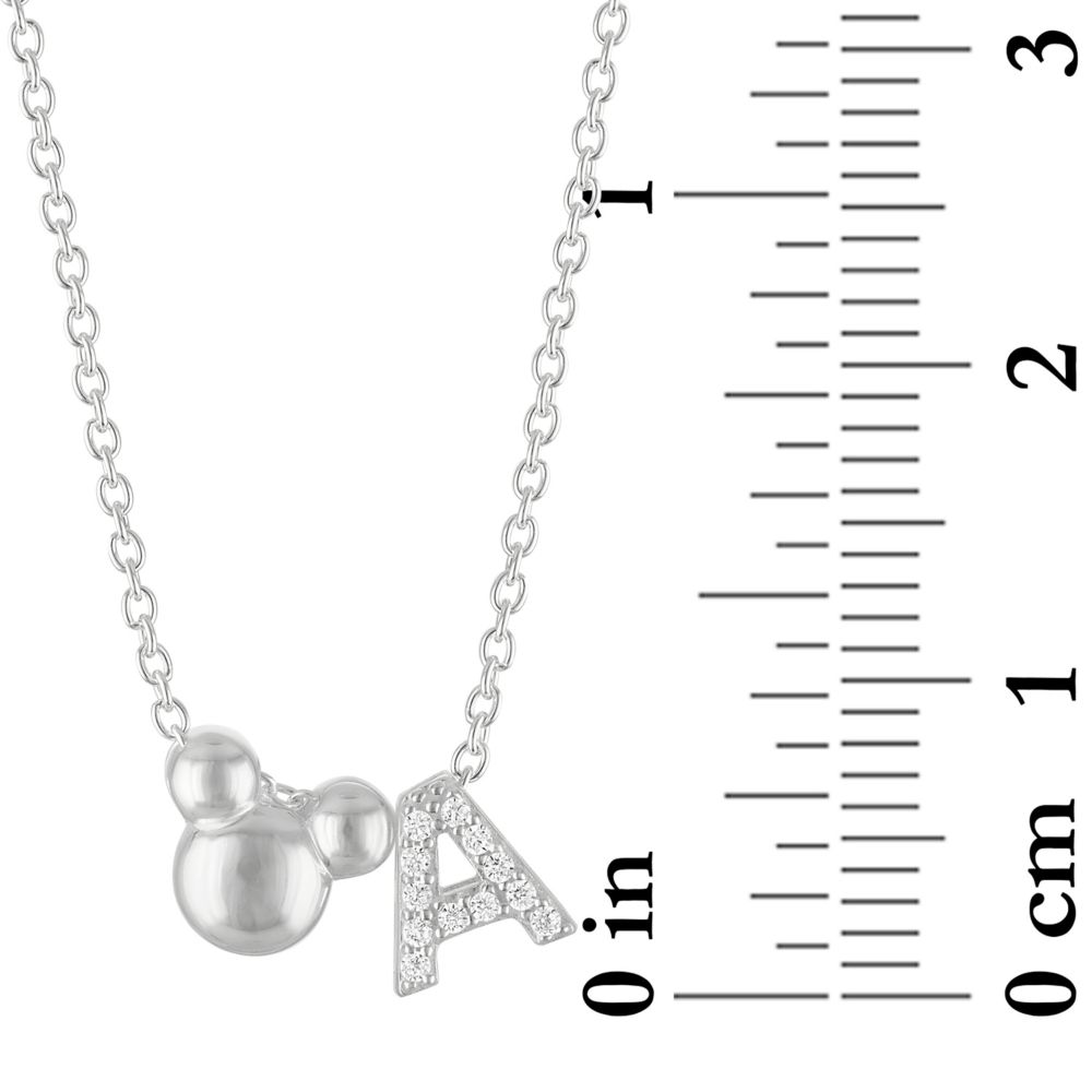 Mickey Mouse Icon Initial Slide Necklace by Rebecca Hook