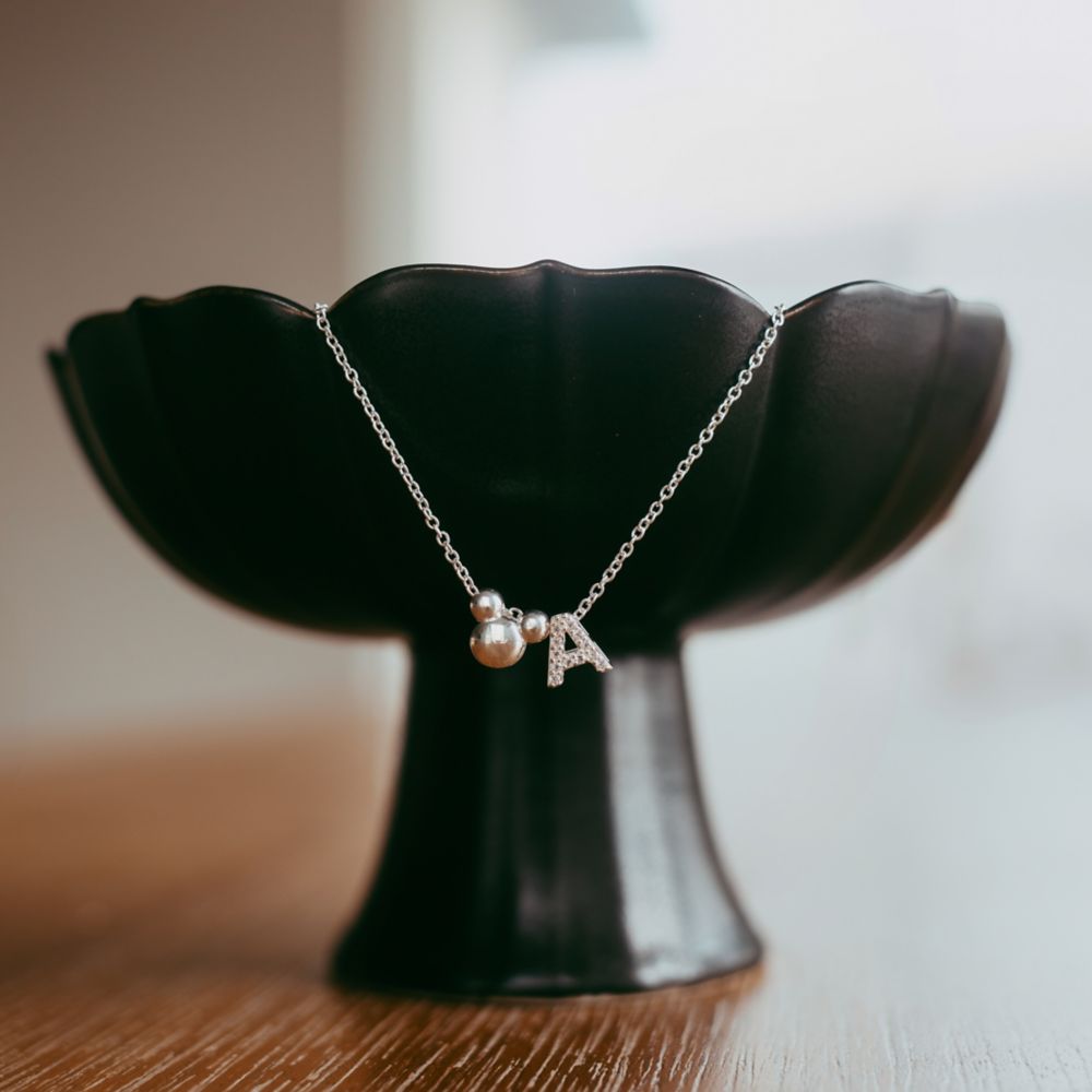 Mickey Mouse Icon Initial Slide Necklace by Rebecca Hook