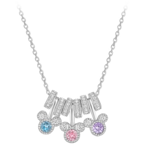 Rebecca Hook Mickey Mouse Icon Birthstone Charm Necklace by
