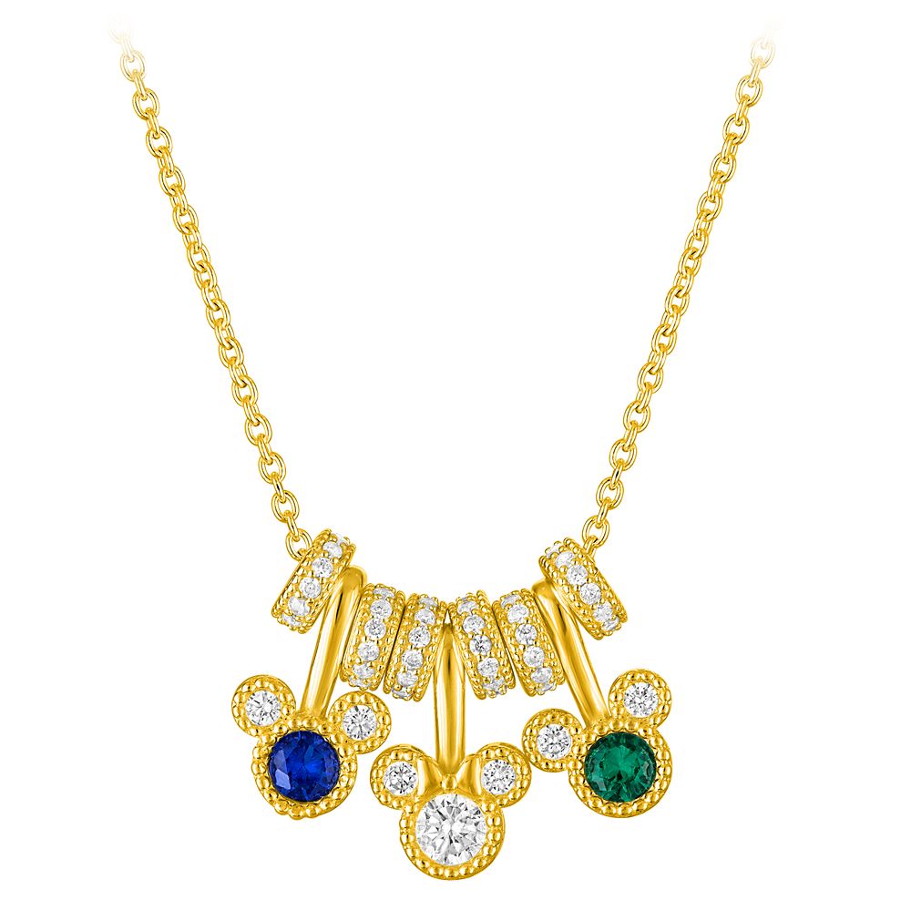 Minnie Mouse Birthstone Charm Necklace by Rebecca Hook