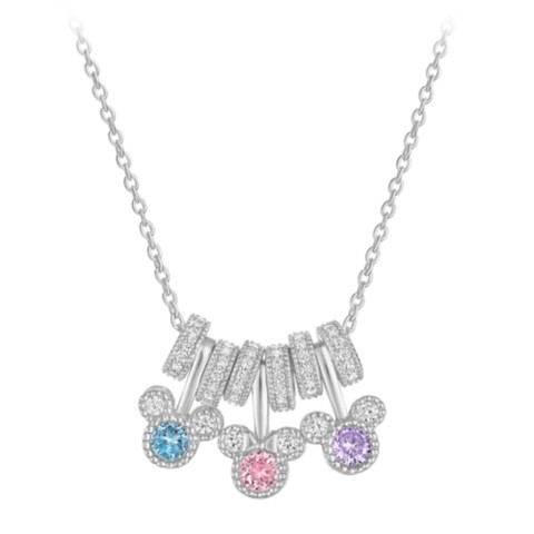 Rebecca Hook Minnie Mouse Birthstone Charm Necklace by