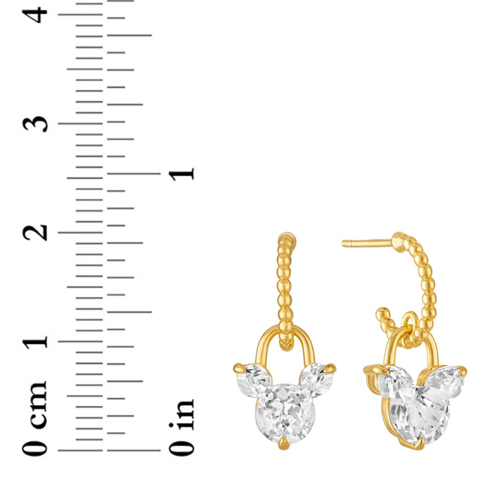 Mickey Mouse Icon Half Hoop Earrings by Rebecca Hook