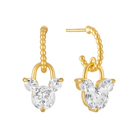 Rebecca Hook Mickey Mouse Icon Half Hoop Earrings by
