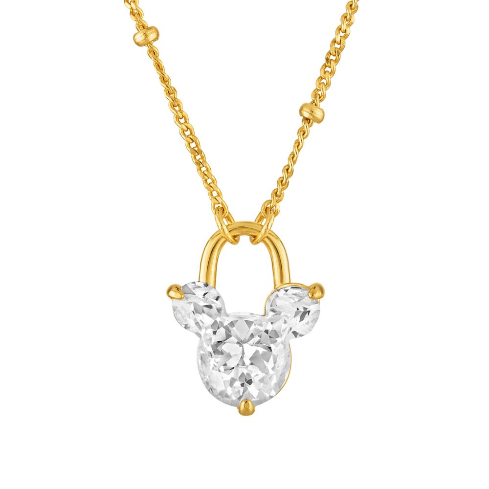 Mickey Mouse Icon Fixed Pendant Necklace by Rebecca Hook