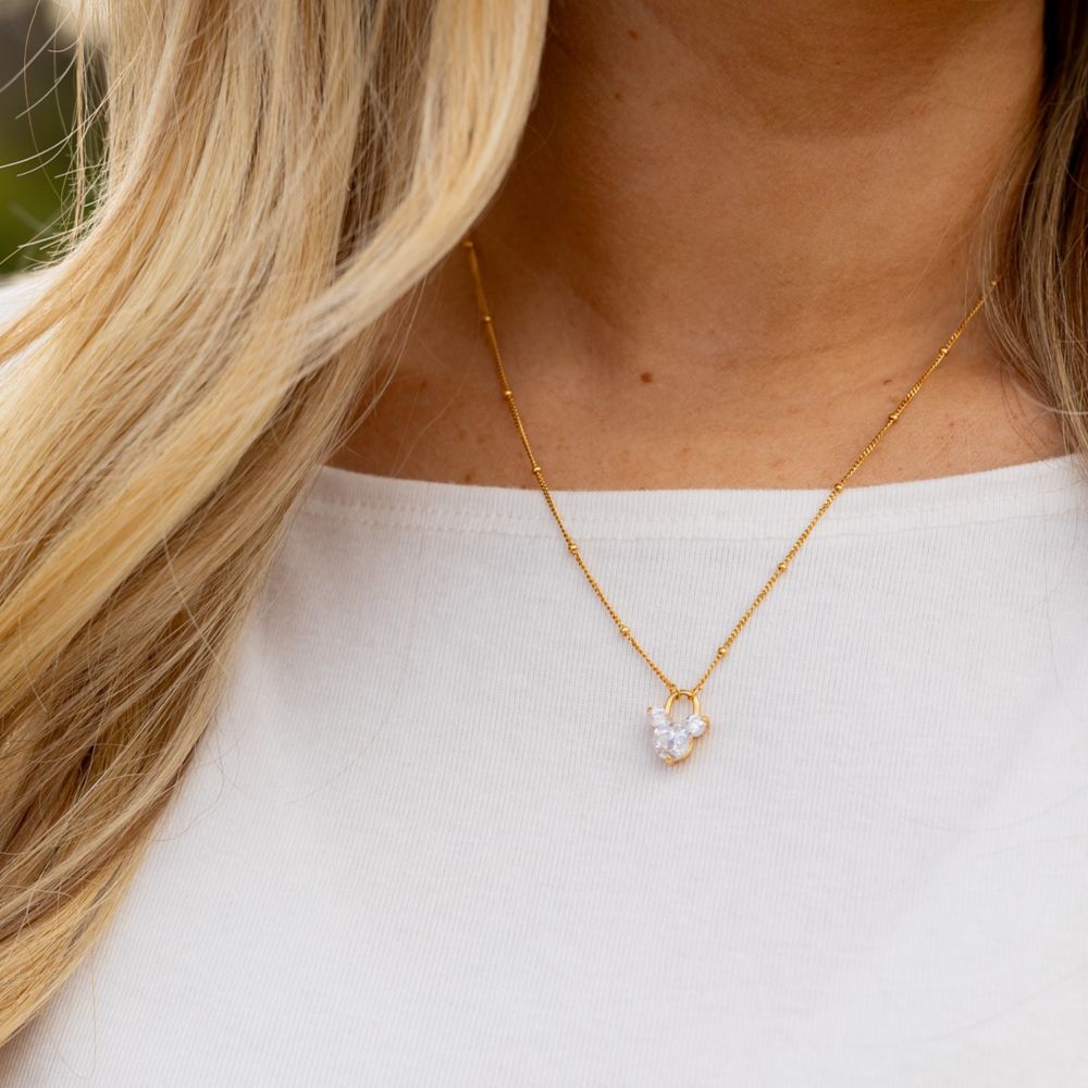 Mickey Mouse Icon Fixed Pendant Necklace by Rebecca Hook