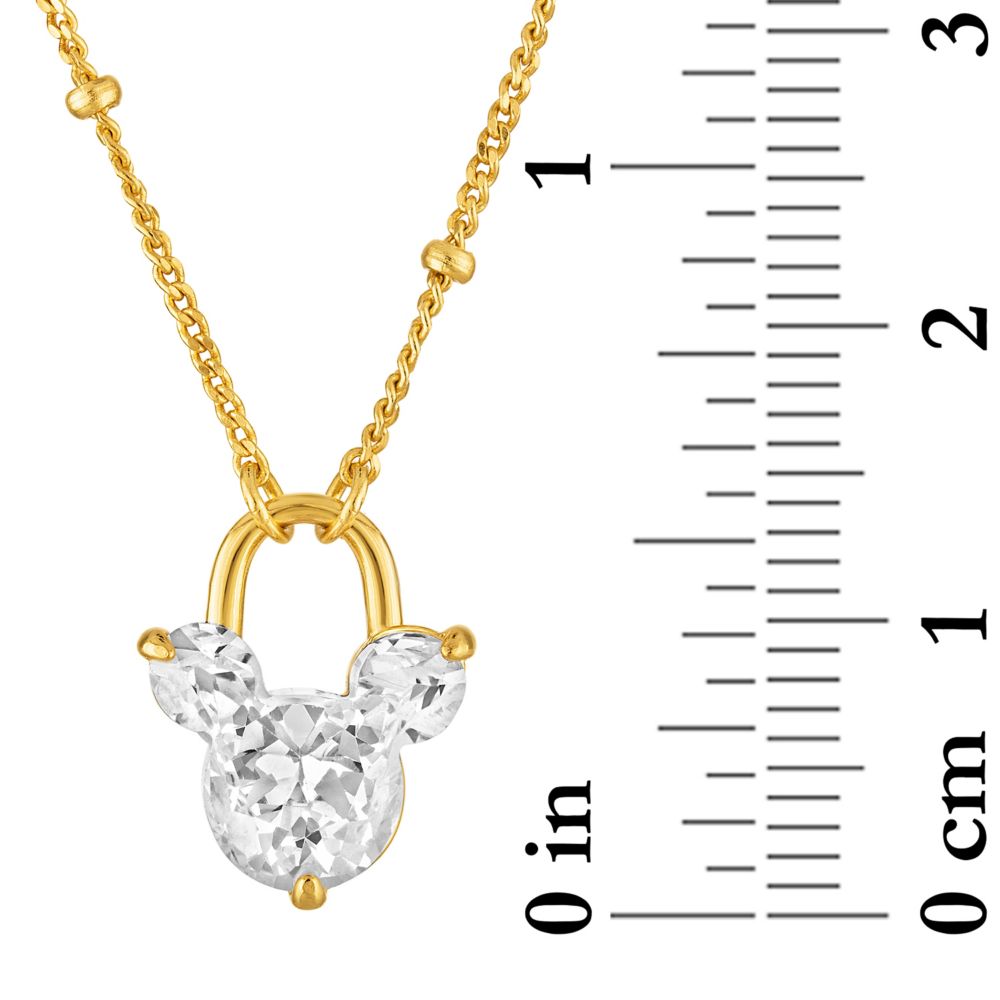 Mickey Mouse Icon Fixed Pendant Necklace by Rebecca Hook