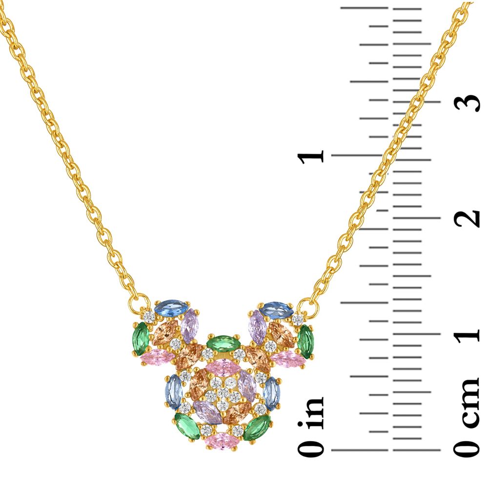 Mickey Mouse Multi-Color Icon Fixed Pendant Necklace by Rebecca Hook