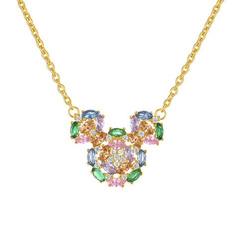Rebecca Hook Mickey Mouse Multi-Color Icon Fixed Pendant Necklace by