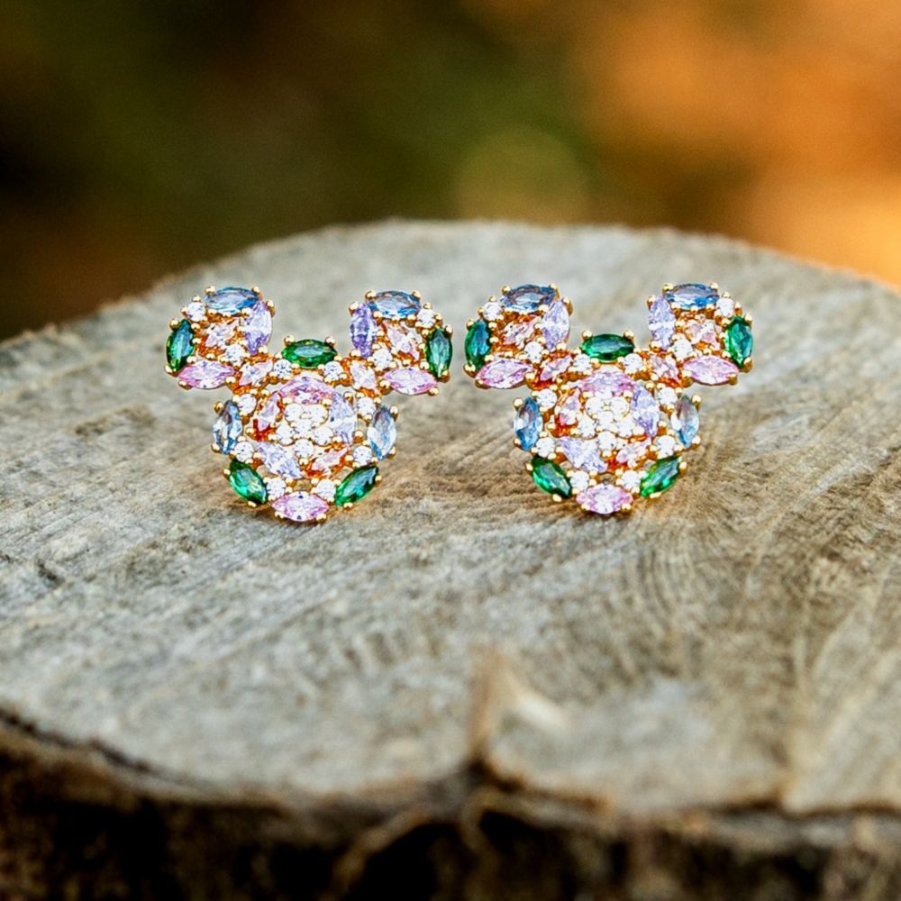 Mickey Mouse Multi-Color Icon Stud Earrings by Rebecca Hook