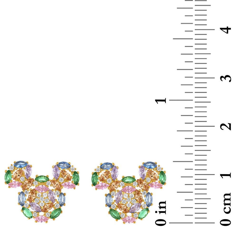 Mickey Mouse Multi-Color Icon Stud Earrings by Rebecca Hook