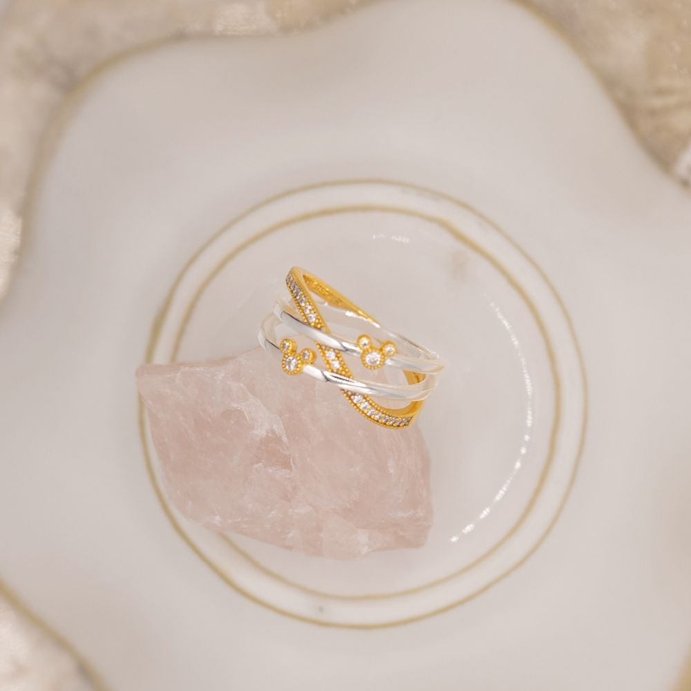 Mickey Mouse Icon Crisscross Ring by Rebecca Hook