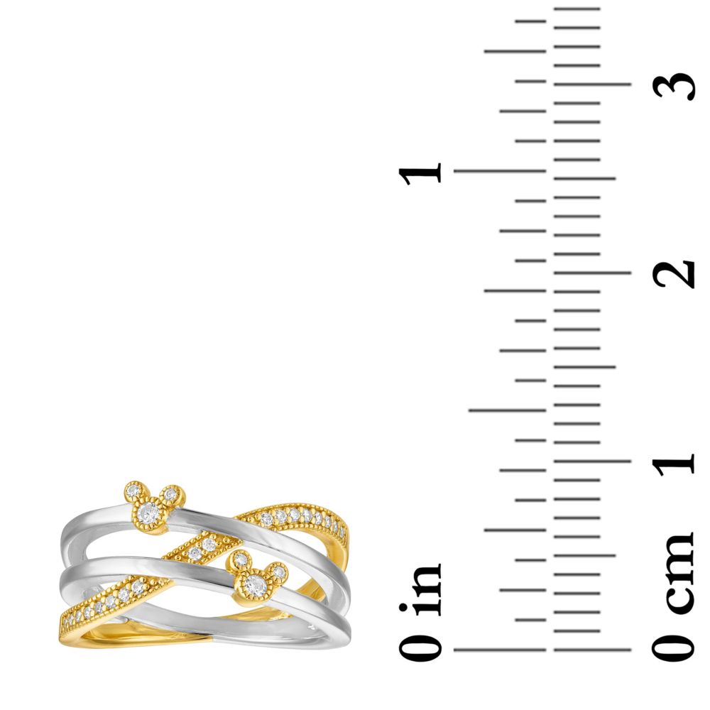 Mickey Mouse Icon Crisscross Ring by Rebecca Hook