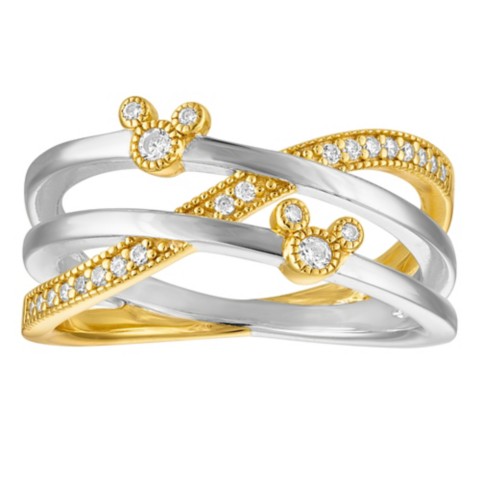 Rebecca Hook Mickey Mouse Icon Crisscross Ring by