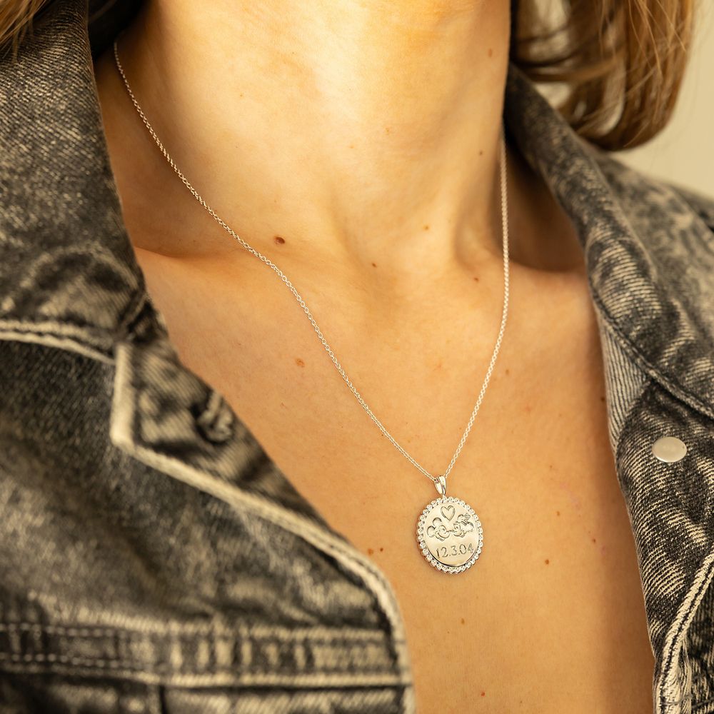 Mickey and Minnie Mouse Necklace by Rebecca Hook - Personalized