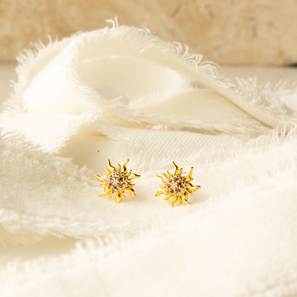 Rapunzel Corona Sun Earrings by Rebecca Hook &ndash; Tangled