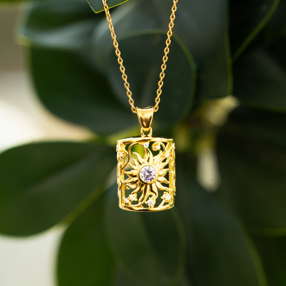 Rapunzel Corona Sun Filigree Necklace by Rebecca Hook &ndash; Tangled